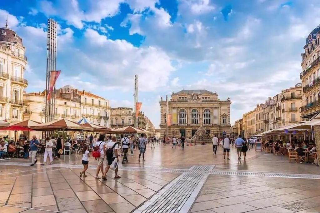 Appartement Climatise Avec Terrasse Et Parking Centre Ville Montpellier Exteriör bild